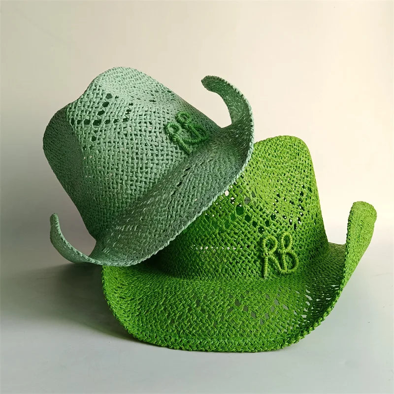 Western Cowboy Straw Hat Letter Straw Hats