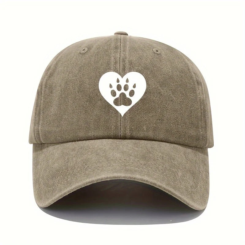 Claw Print Love Print Baseball Cap Retro Cap