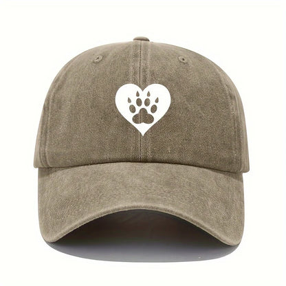 Claw Print Love Print Baseball Cap Retro Cap