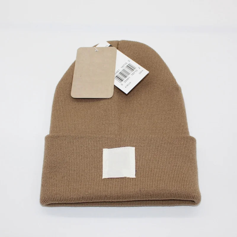 Multicolored Label Embroidery Workwear Woolen Hats Men Outdoor Keep Warm Cap