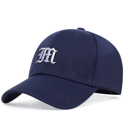 Unisex M Letter Embroidery Baseball Caps Spring and Autumn Outdoor Adjustable Casual Hats Sunscreen Hat Sports Cap
