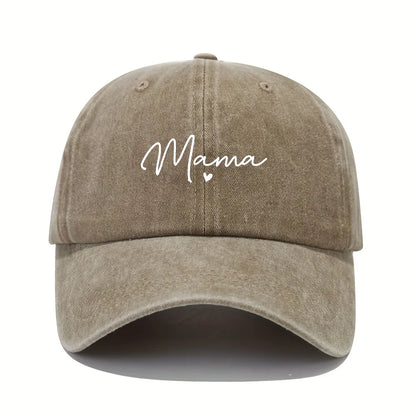 Mom Loves Patterned Printed Baseball Caps, Retro and Fashionable Women's