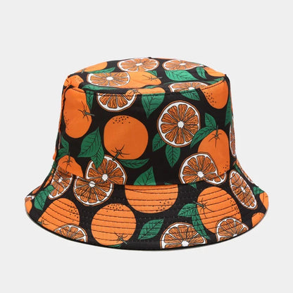 Four Seasons Cotton Fruit Pattern Print Bucket Hat