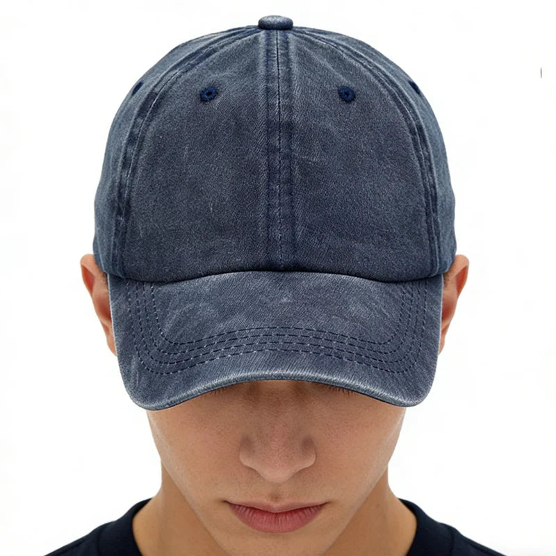 2026 Vintage Washed Denim Baseball Cap 100% Cotton Dad Hat