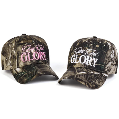 Unisex Give God Glory Letter Embroidery Baseball Caps Spring and Autumn