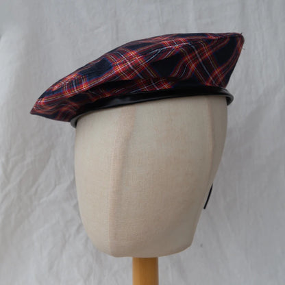 Classic Plaid Beret Hat Women Men Vintage Scottish Tartan Painter Cap