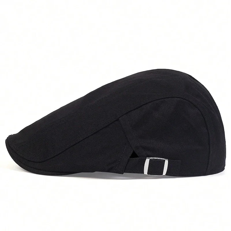 Men Light Board Solid Color Berets Newsboy Caps Hip Hop British Painters Hats