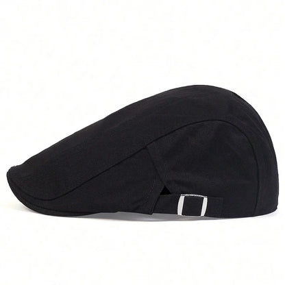 Men Light Board Solid Color Berets Newsboy Caps