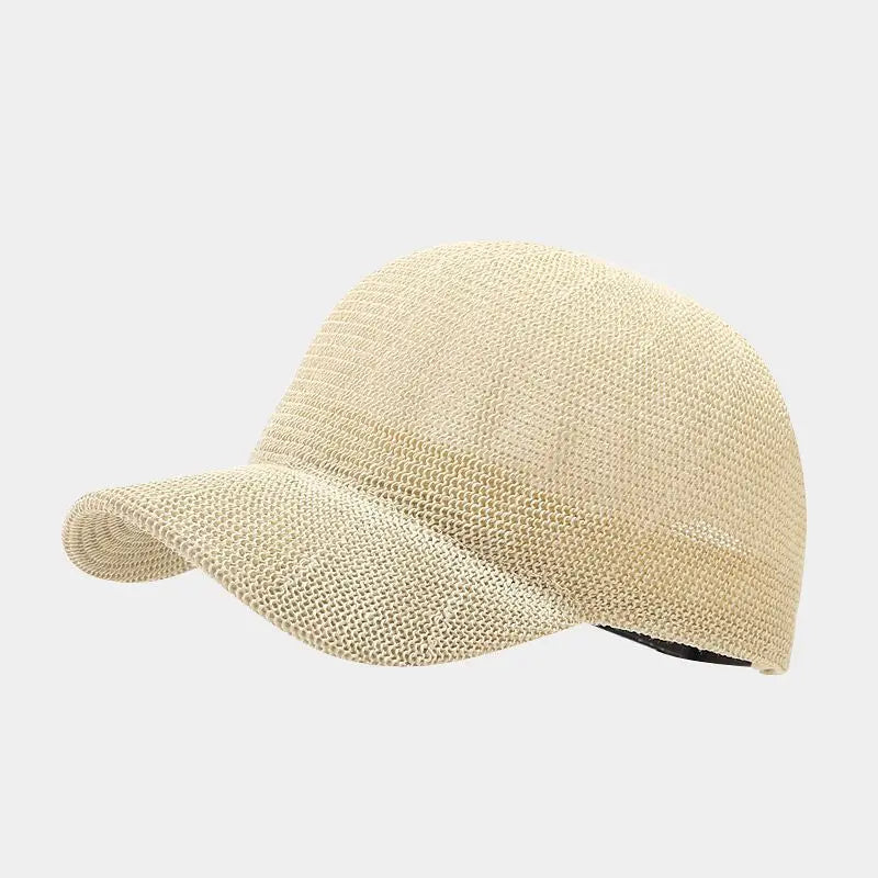 2024 New Summer Breathable Straw Baseball Cap Men