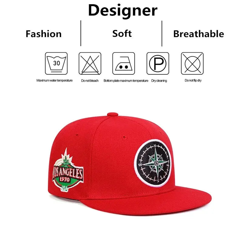 Unisex Compass Embroidery Hip Hop Hats Spring Autumn Outdoor Adjustable Casual Baseball Caps Sunscreen Hat