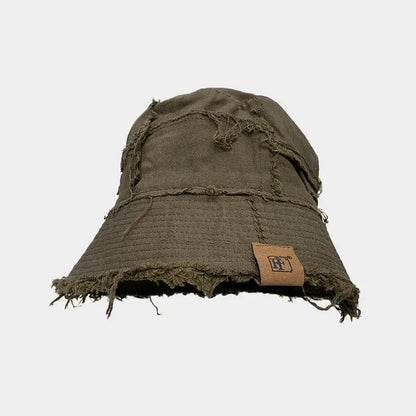 Fisherman Hat Raw Edge Bucket Cap Beach Hat for Men And Women