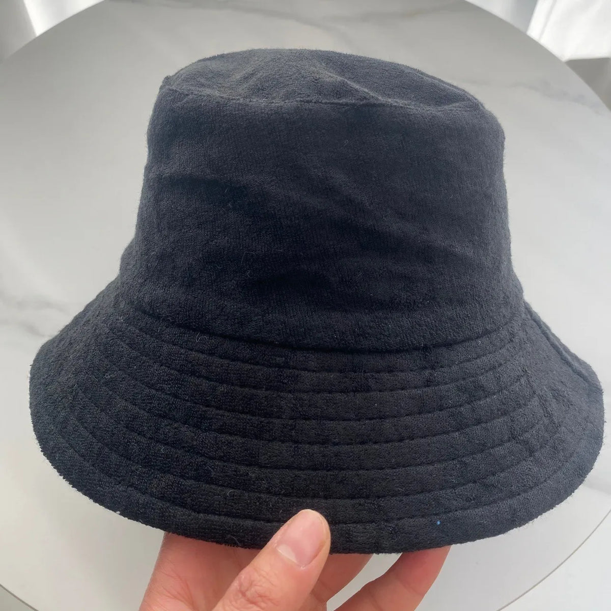 Women Girls Bucket Caps Towel Fabric Soft Hand Feet Outdoor