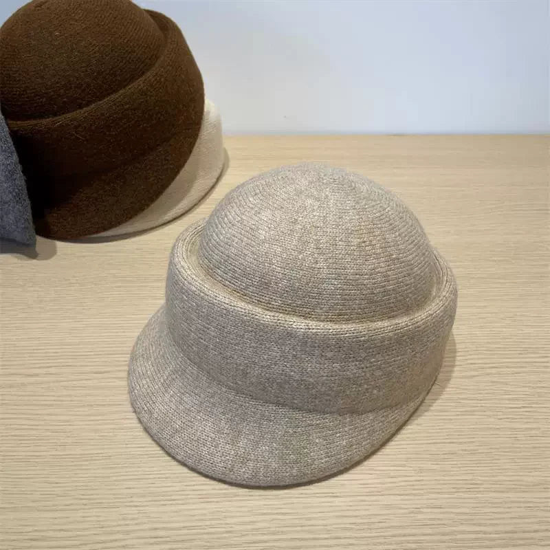 New Ladies Keep Warm Fedoras Hat Winter Knitted Equestrian Hat For Women's British