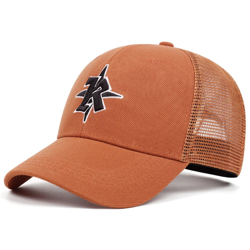 Breathable Mesh Hat R Star Embroidery Street Pop Hip Hop Hat Baseball Hat