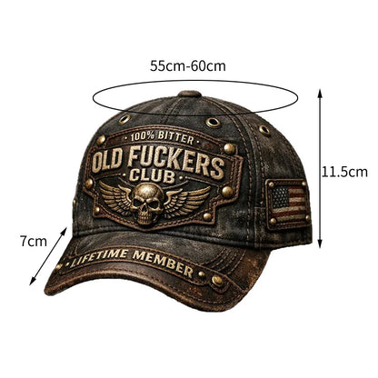 Skull Printed Letter Baseball Cap Men Women