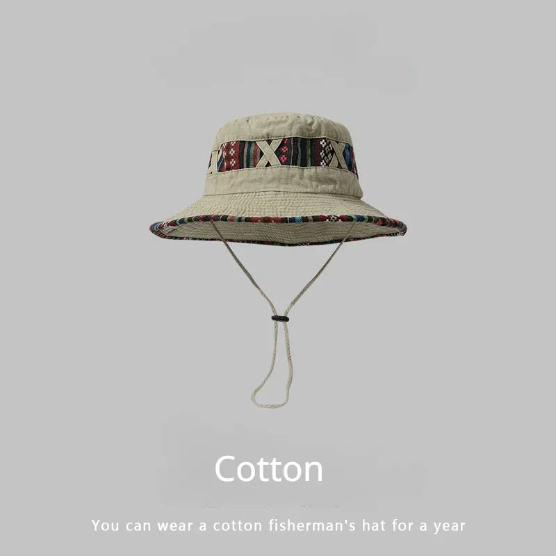 Y2K Bucket Hats For Man Women Beach Anti-Sun Panama Outdoor