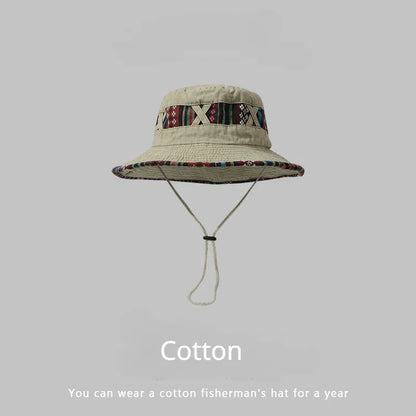 Y2K Bucket Hats For Man Women Beach Anti-Sun Panama Outdoor