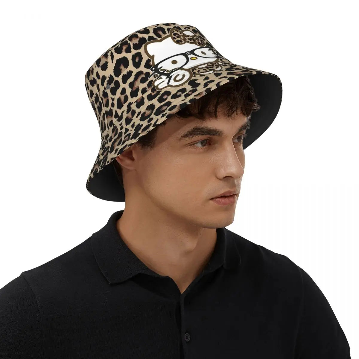 Kittys Leopard Bucket Hat Vocation Getaway Headwear Accessories Fisherman Cap