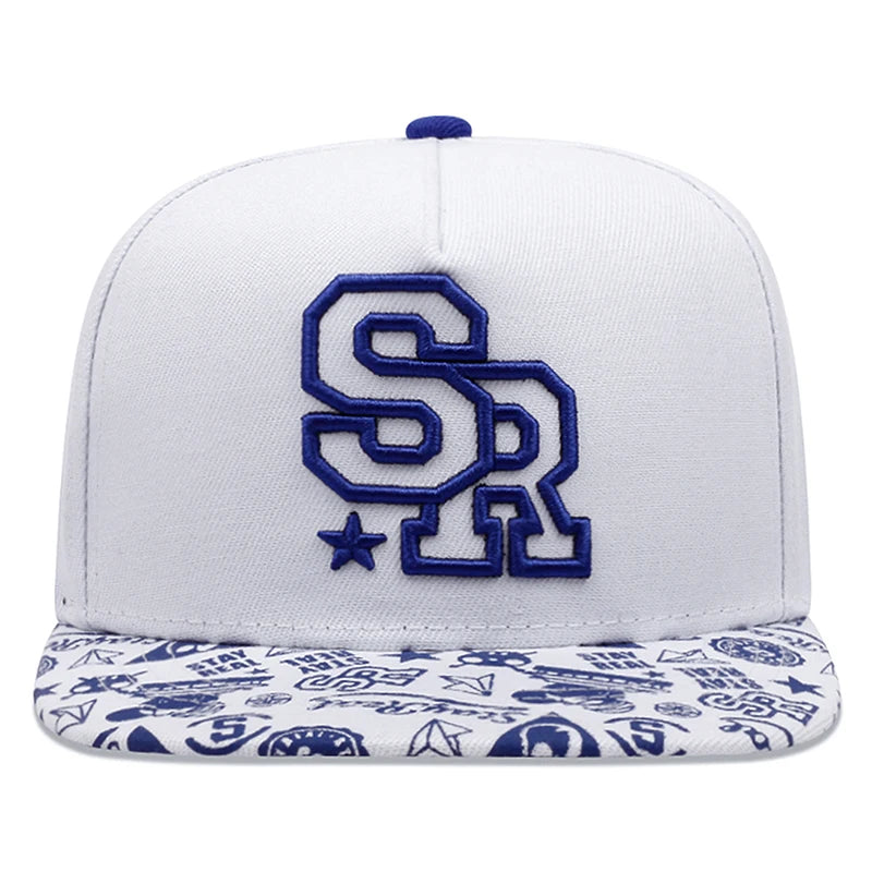 SnapbackHat Letter SR Embroidery Outdoor Leisure Sunshade Hat