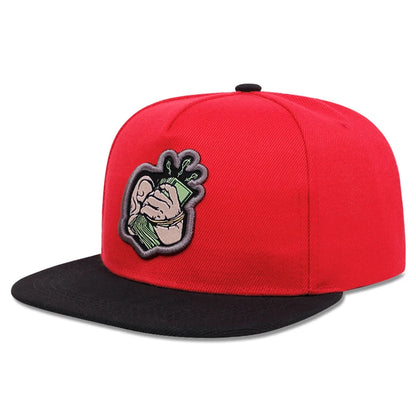 Creative Snapback Hat Handheld USD Embroidered Street Hip Hop Hat