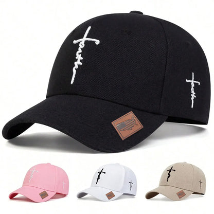 Unisex Letter Cross Embroidery Baseball Caps