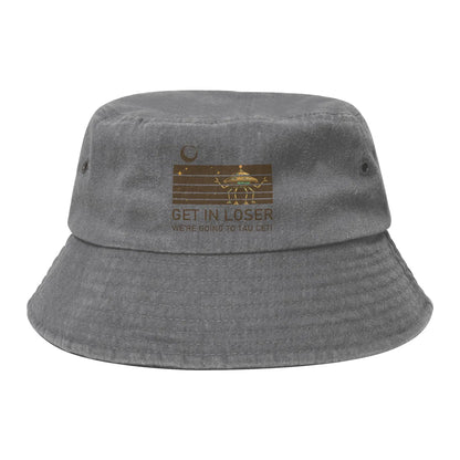 Woman Distressed Denim Bucket Hats