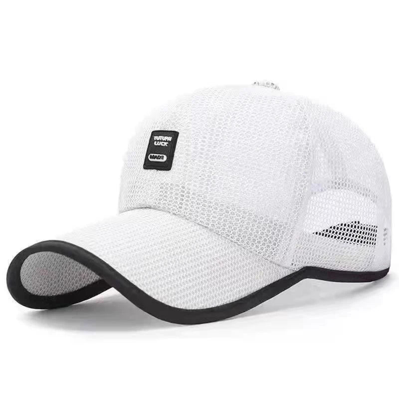 Summer Women Men Mesh Baseball Cap Solid Snapback