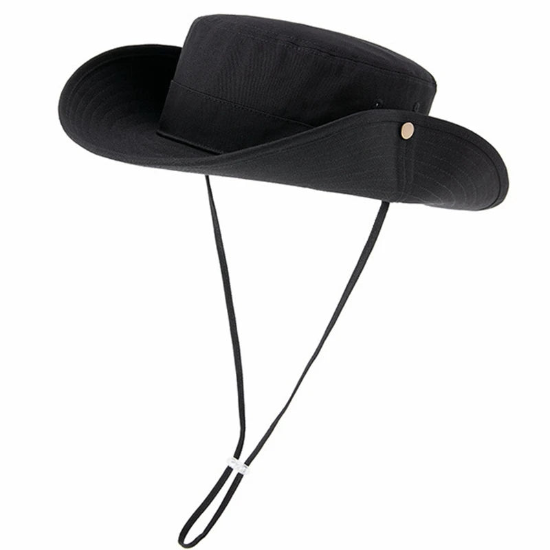 100% Cotton Fisherman Hat Dad Summer Outdoors Sun Cap Man