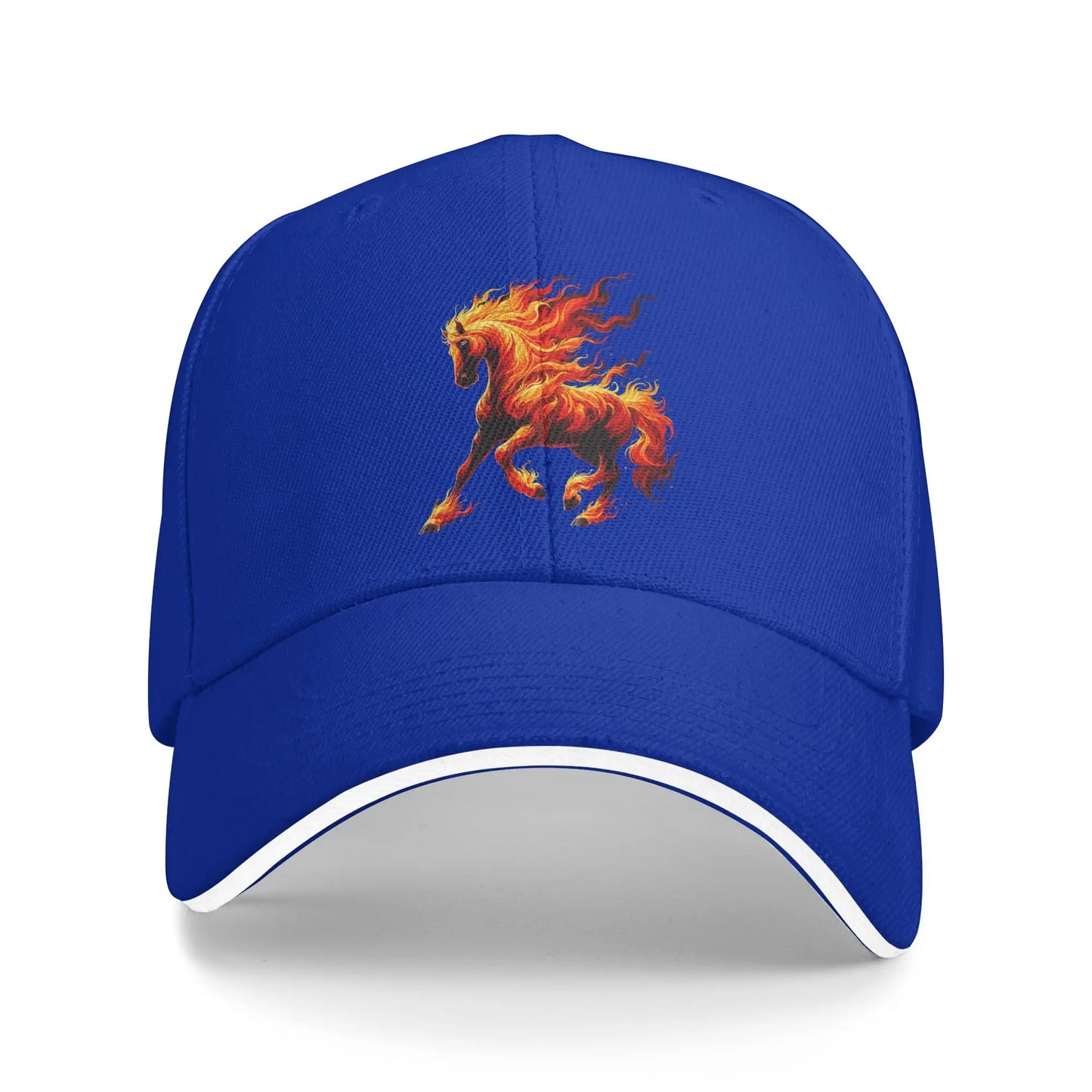 Fire Horse Animal Horse Baseball Cap Unisex-Teens Custom Trucker Hat