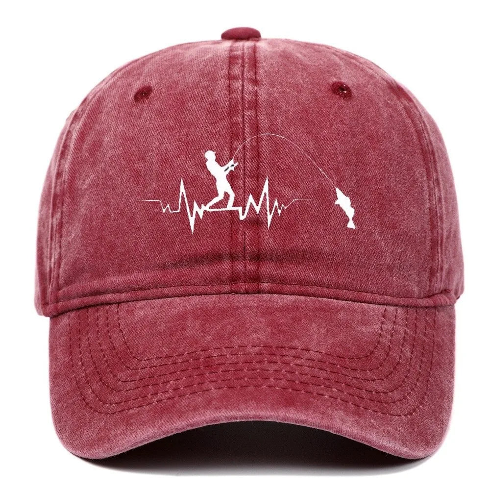 Fashion Fishing Pattern Design Embroidery Baseball Cap