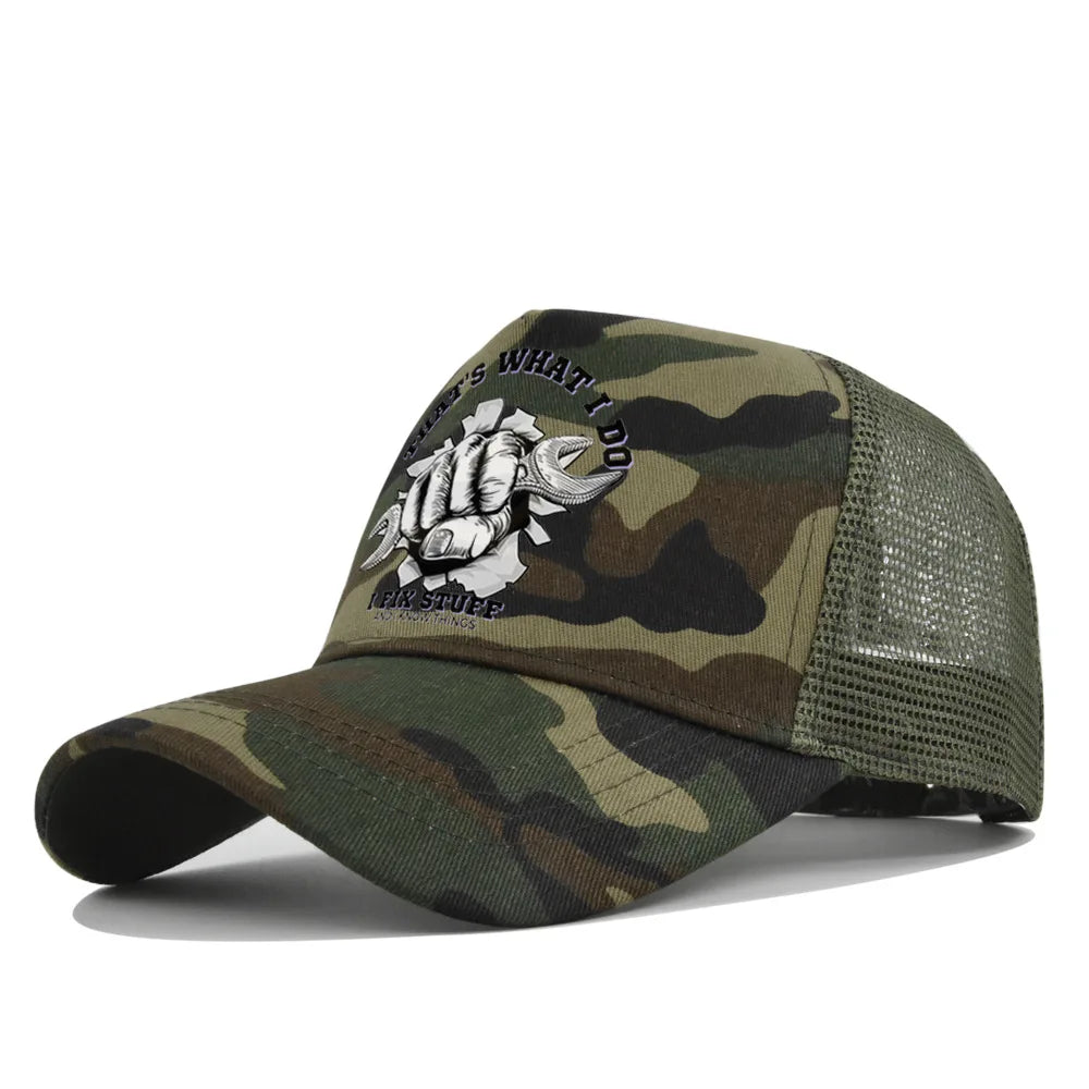 Spring Summer Printed Mesh Breathable Baseball Cap