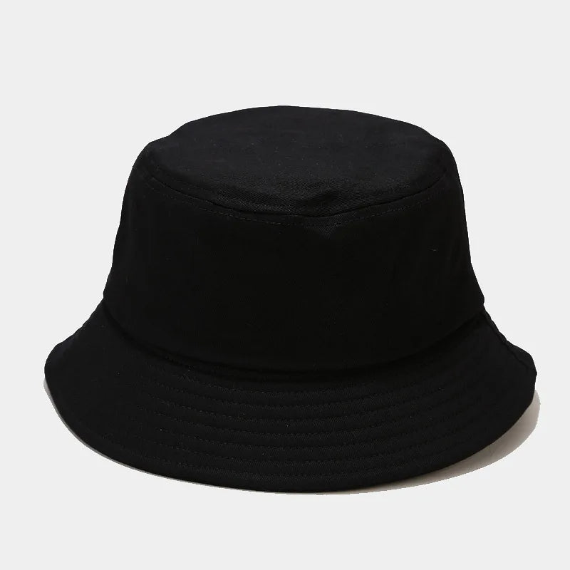 Unisex Simple Summer Solid Cotton Bucket Hat For Women