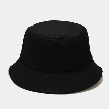 Unisex Simple Summer Solid Cotton Bucket Hat For Women