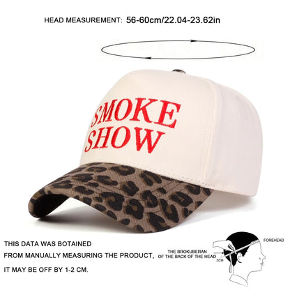 Unisex Smoke Show Letter Embroidery Baseball Caps Spring Autumn