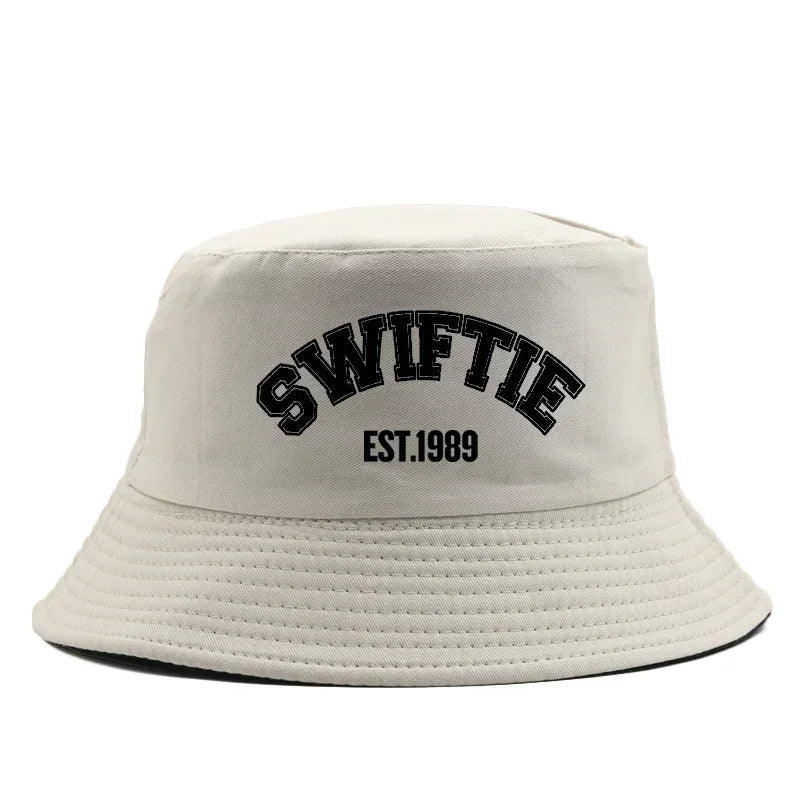 Wholesale Hot Sale Bucket Hat Print 1989 Summer Cotton Sun Beach Hat