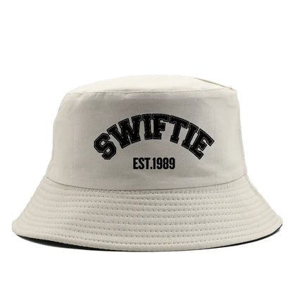 Wholesale Hot Sale Bucket Hat Print 1989 Summer Cotton Sun Beach Hat