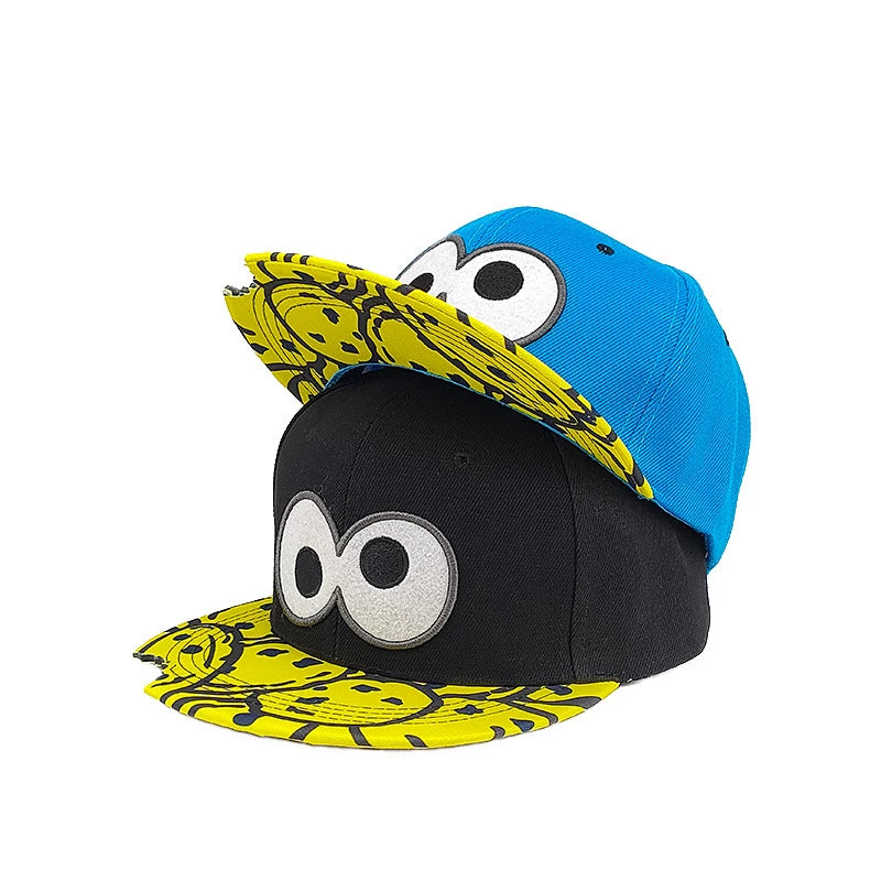 Unisex Eye PIZZA Embroidery Hip Hop Hats Spring and Autumn Outdoor Adjustable Casual Baseball Caps Sunscreen Hat