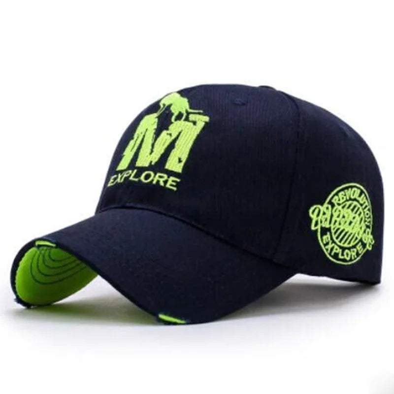 Unisex EXPLORE M Wolf Printed Baseball Caps Spring Autumn Outdoor Adjustable Casual Hats Sunscreen Hat Sports Cap