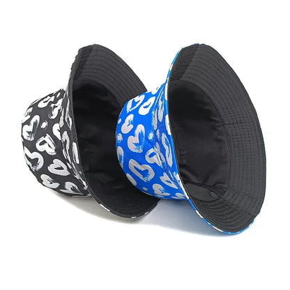 Four Seasons Polyester Cartoon Love Print Bucket Hat