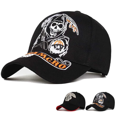 Samcro Baseball Cap SOA Sons of Anarchy Skull Embroidery