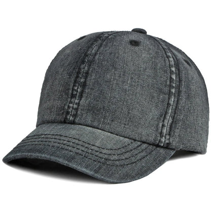 Men Women 6 Panels Denim Baseball Cap