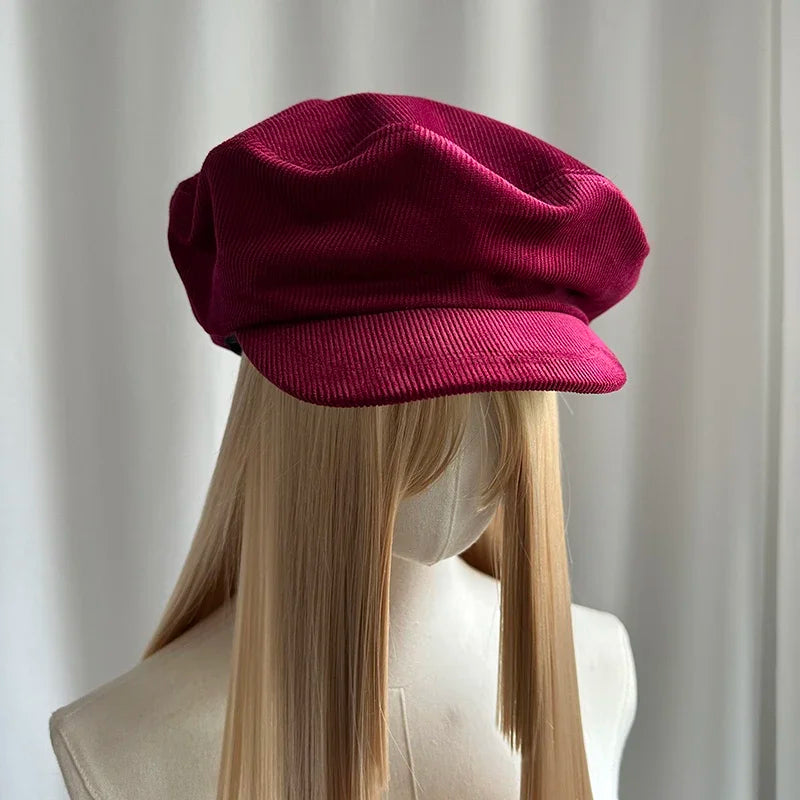 Harajuku Suede Red Navy Style Cloud Caps