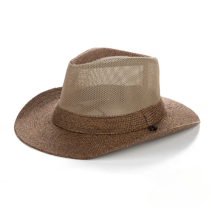 Summer Linen Hollowing Sun Hats British Gentleman Jazz Top Panama