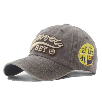 New Yỏk Washed Cotton Cap For Men Women