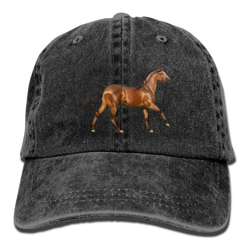 3D Horse Denim Hat Adjustable Unisex Tactical Baseball Caps