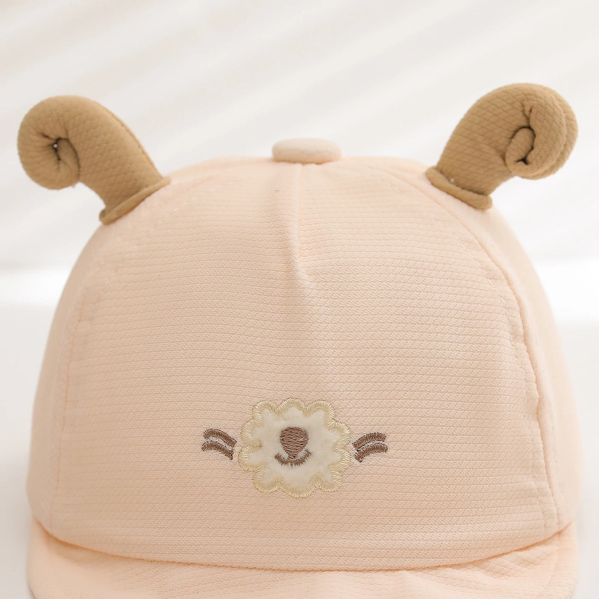 Spiral Sheep Horn Cloud Small Lamb Embroidery Baseball Cap Suitable Great For Daily Outings With Kids