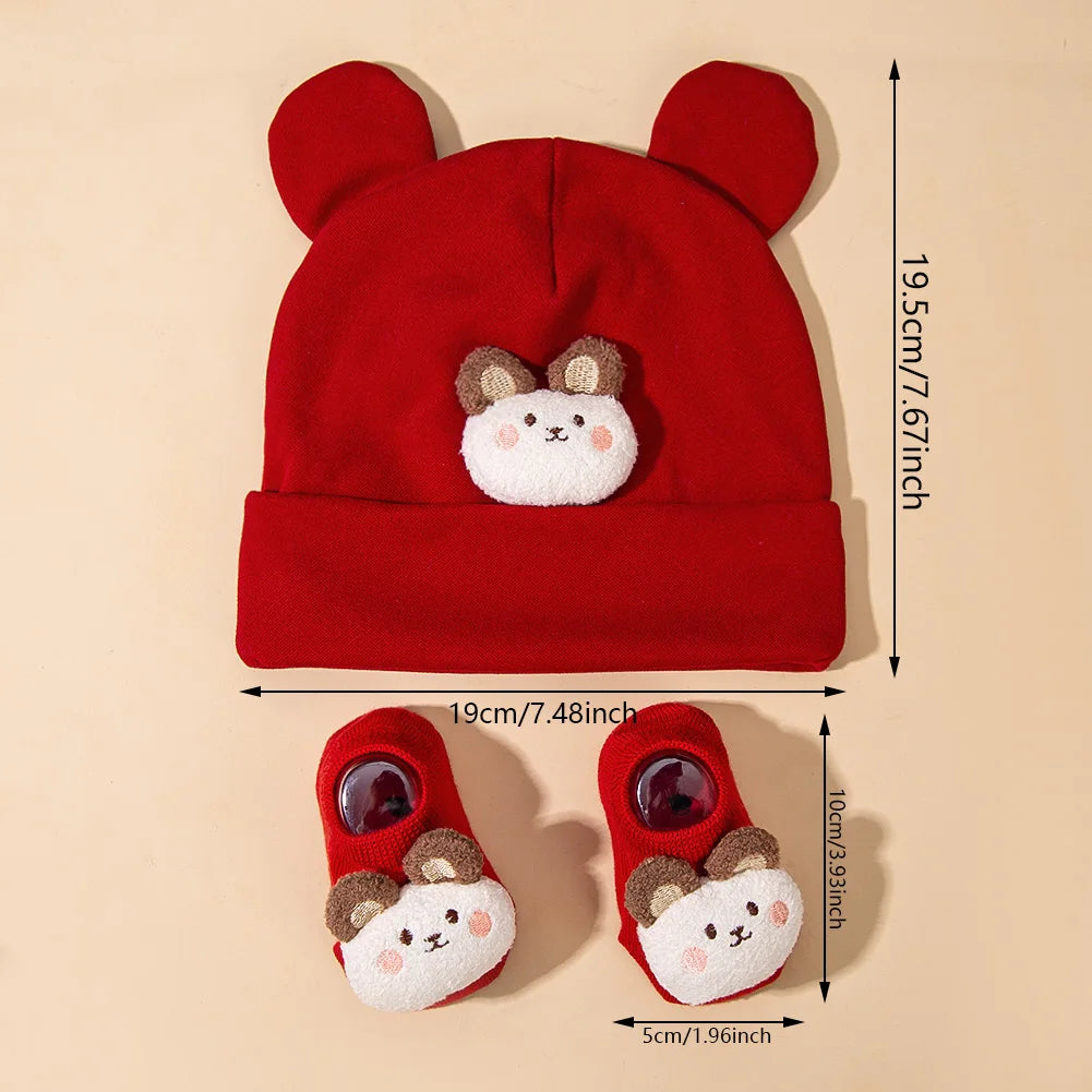 Autumn Winter Cute Bear Baby Turban Hats