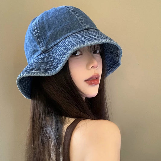Retro Harajuku Style Denim Bucket Hats