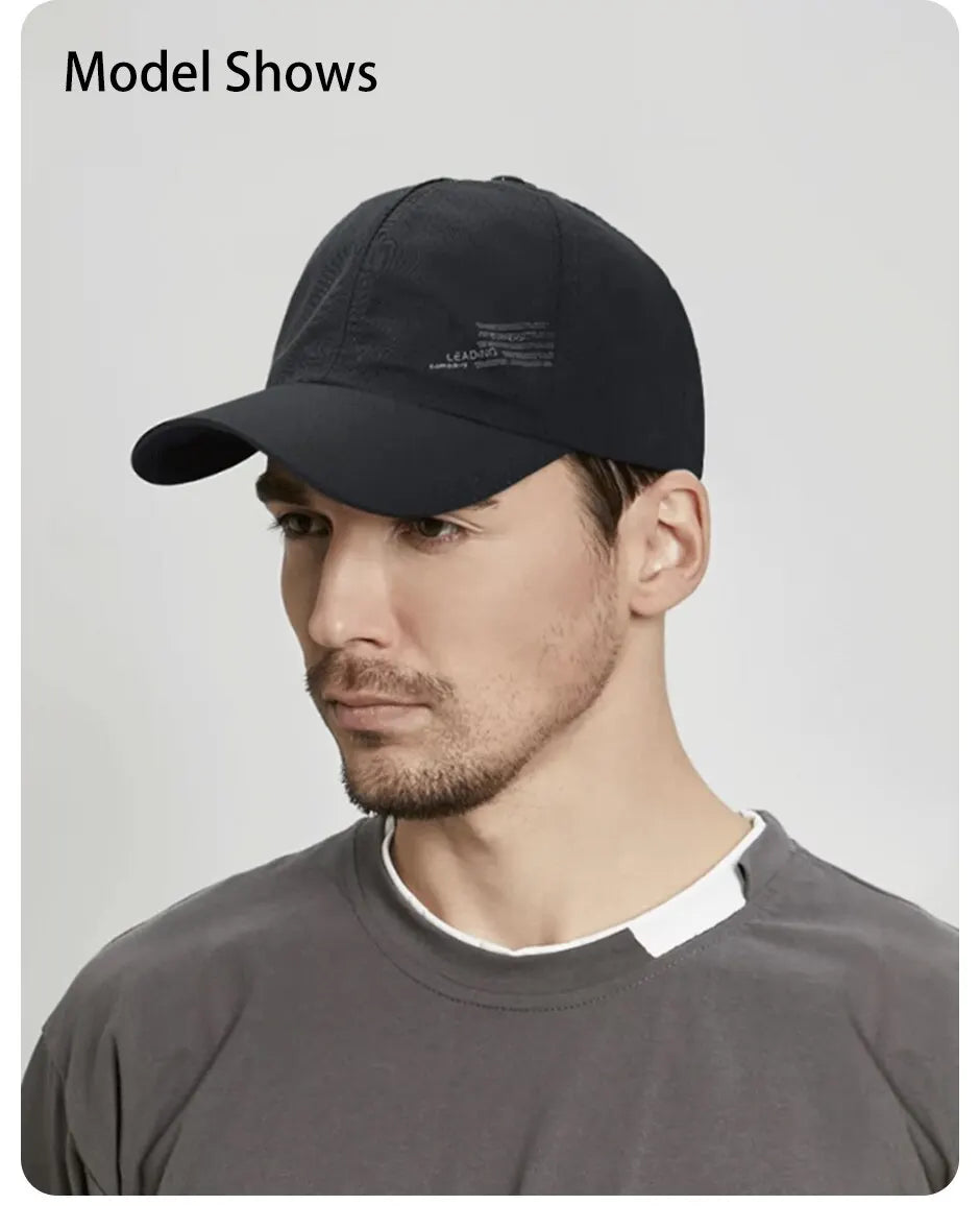 Quick Dry Baseball Cap Outdoor Sports Mesh Breathable Hat Portable Hiking Fishing Sunbonnet Golf Adjustable Cap