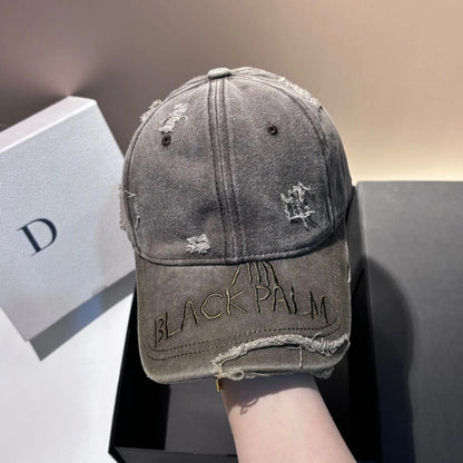 Men Women Broken Style Retro Letter Embroidery Baseball Hats